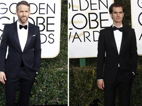 Ryan Reynolds kissed Andrew Garfield at the Golden Globes. (WENN.COM)