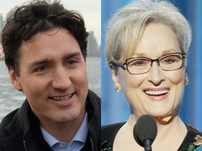 Justin Trudeau and Meryl Streep: Two elitists in a pod.