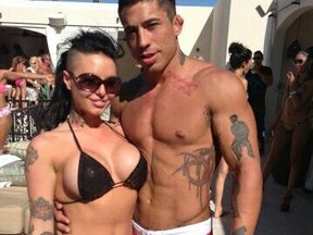 Christy Mack and War Machine pose in 2013. (Twitter photo)