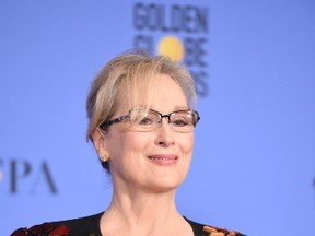 Actress Meryl Streep poses with The Cecil B. DeMille Award