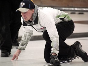 Chris Glibota from Sudbury's Copper Cliff Curling Club was one of three skips to move on to the Northern Ontario provincials scheduled for next month in Thunder Bay. Benjamin Aube/Postmedia Network