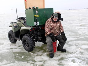 Ice fishers are back on Mitchell's Bay.