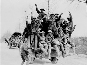 Canadian soldiers return from Vimy Ridge. (Handout/Chatham Daily News)