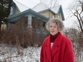 Nan Finlayson is upset that the city is expropriating her 120 year old house at 100 Stanley St. to widen Wharncliffe Road in London. (DEREK RUTTAN, The London Free Press)