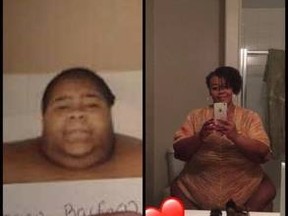 Catrina Raiford posted a photo of herself before and after her weightloss on Facebook. (Facebook photo)