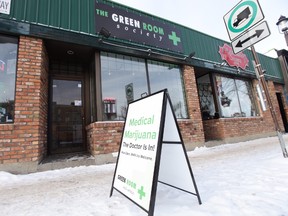 The Green Room Society, located at 8126 Gateway Blvd., opened its first Edmonton outlet on Friday Jan. 6, 2017 in hopes the store will eventually be allowed to sell cannabis. David Bloom/Postmedia News
