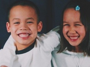 An undated picture of Ethan Dizon, left, and his older sister Chloe posted on a petition asking the Edmonton Catholic School District to investigate two suicides at St. Thomas More School during the 2016-17 year. Ethan Dizon died by suicide on Jan. 8, 2017.