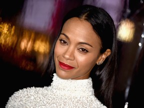 Actress Zoe Saldana arrives at the Premiere Of Warner Bros. Pictures' 'Live By Night' at TCL Chinese Theatre on January 9, 2017 in Hollywood, California. (Photo by Frazer Harrison/Getty Images)