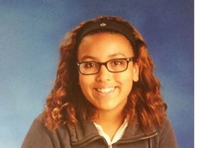 Missing girl Savannah Hopkinson, 15, was last seen on Monday. (HANDOUT)