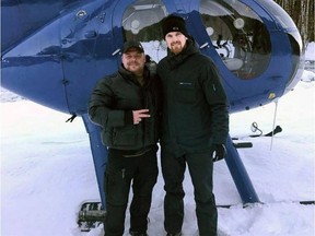 Helicopter pilot Edward (Skeeter) Russell (left) did not disclose his criminal history to Daniel Sedin. (Facebook/Edward Russell)