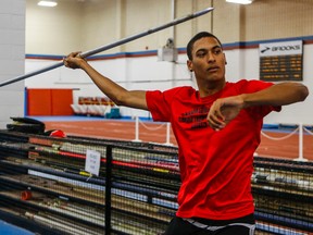 Pierce LePage's potential is undeniable in the decathlon. (Dave Thomas/Toronto Sun)