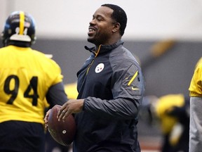 Steelers assistant coach Joey Porter was arrested at a Pittsburgh bar following the team’s wild-card win over the Dolphins on Jan. 8, 2017. (Gene J. Puskar/AP Photo/Files)