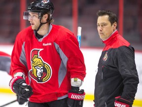 Senators winger Bobby Ryan and coach Guy Boucher. (Wayne Cuddington, Postmedia Network)