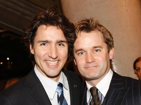 Justin Trudeau (L) and Seamus O'Regan at the Hope Live Charity Gala held in Ottawa, November 30, 2009. (Jean Levac/Postmedia Network)