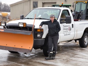 Tracey Conrad, of Nature?s Image Landscaping, says early predictions of a long, harsh winter helped bring more business. ?I don?t listen to Environment Canada at all,? she says. ?I?ve been following the Farmer?s Almanac.? (DEREK RUTTAN, The London Free Press)