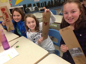 Students and staff of École St-Augustin in Garson wanted to remind people of the importance of driving safely and responsibly. Prior to the Christmas holiday, students prepared paper bags with various messages promoting safe driving and discouraging drinking and driving. Supplied photo
