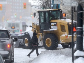 City snow-clearing efforts this winter are being blamed for the budgetary overrun. (FILE PHOTO)