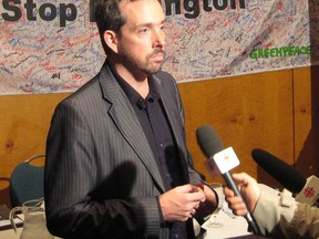 Shawn-Patrick Stensil, senior energy analyst for Greenpeace Canada (Postmedia Network file photo)