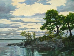 The Forty Acres from Aubrey Island St. Lawrence River by Peter Davis