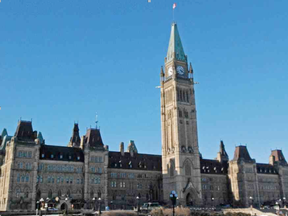 Centre Block Parliament Peace Tower exterior. (Shelby Borys, Postmedia)