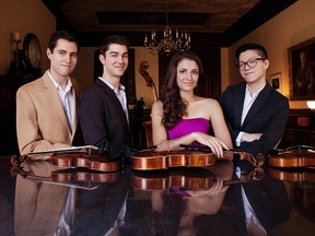 The Dover Quartet plays the LPL?s Wolf Performance Hall Friday. (Special to Postmedia News)