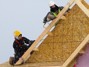 Although homes seem to come together quickly once the framing starts, builders have already put in a lot of work on the house. (Free Press file photo)