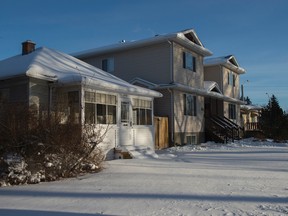 A developer just won the right to build a five-unit apartment to replace a bungalow at 10916 University Avenue in Edmonton on January 12, 2017. Shaughn Butts/Postmedia News