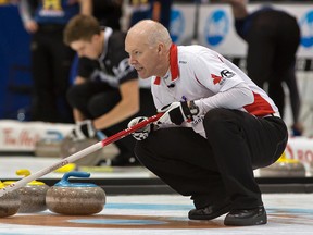 Glenn Howard’s rink defeated Kingston’s Dayna Deruelle in the A final to earn a spot in the Tankard. (Postmedia Network)