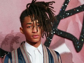 Jaden Smith poses on the red carpet upon arrival to attend the British Fashion Awards 2016 in London on December 5, 2016. / AFP / Daniel LEAL-OLIVAS (Photo credit should read DANIEL LEAL-OLIVAS/AFP/Getty Images)