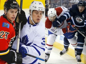 Sean Monahan, Auston Matthews, Shea Weber and Mark Scheifele (Getty Images/Postmedia)