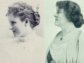 Left: As a young woman, Isabel MacPherson wrote under the name of ?Heather? in the Woodstock Daily Express. (Simon Fraser University Library). Right: In later years, she became much-published Canadian poet Isabel Ecclestone MacKay. (Special to Postmedia News)