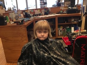 Chloe Parsons donated a large portion of her hair to the Locks of Love non-profit organization. The people in need of the hair are usually people under 21 years of age and have the medical condition called alopecia areata. (Submitted photo)