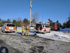 Firefighters put out a fire at a Kars bungalow Sunday morning after a passing motorist spotted smoke. Scott Stilborn photo