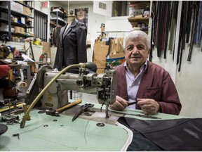 Grigorios Gitas, 75, of Gregory's Leather store on Rideau Street in Ottawa. ERROL MCGIHON / POSTMEDIA