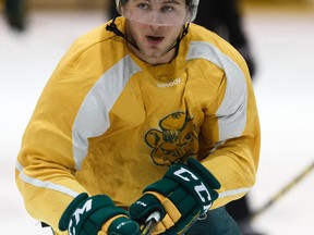 Tyson Baillie and the U of A Golden Bears swept a two-game weekend series over the visiting University of Regina Cougars to move into sole possession of second place in the Canada West Conference. (Ian Kucerak)