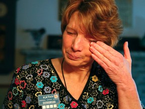 Single mom Kathy Katula, 54, from Buckhorn, Ont. fights back tears at her home on Saturday January 14, 2017 near Peterborough, Ont. Katula blasted both Prime Minister Justin Trudeau and Ontario Premier Kathleen Wynne Friday for driving up the costs of electricity and driving her into poverty at Trudeau's town hall event in Peterborough Friday. 'I feel like you�ve failed me,'Katula, 54, told Trudeau at a town hall question-and-answer meeting that was broadcast live across the country by several news networks. 'I�m asking you here today to fix that.' Katula told the crowd of 350 she�d lived a tough life, had a disability, and yet had scrimped and saved to be able to buy her own home and raise four children. Clifford Skarstedt/Peterborough Examiner/Postmedia Network