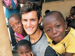 Daryn Van Herk spent almost two months in the West African country of Ghana volunteering in construction projects late last year. SUBMITTED