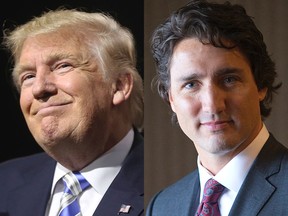 Donald Trump and Justin Trudeau.