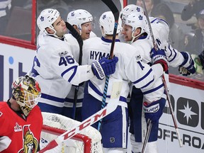 The Leafs have been flying high on the road. Now they'll try to keep it going during a four-game home stretch. (WAYNE CUDDINGTON/POSTMEDIA NETWORK)