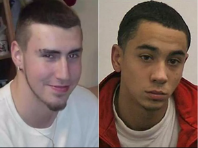 Brandon Volpi, left, and Devontay Hackett, accused in Volpi's killing. (Postmedia)