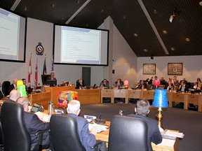 The Chatham-Kent council chamber is shown on Monday, Jan. 16, 2017. (Trevor Terfloth/The Daily News)