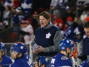 Toronto Maple Leafs coach Mike Babcock during the Centennial Classic in Toronto on Jan. 1, 2017. (Jack Boland/Toronto Sun/Postmedia Network)