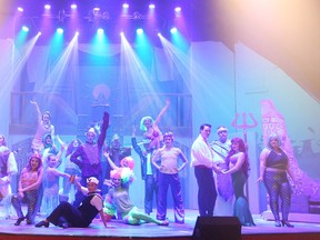 The cast of Theatre Cambrian's The Little Mermaid, pose for a photo on opening night in Sudbury, Ont. on November 23, 2016. Gino Donato/Sudbury Star/Postmedia Network