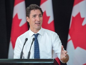 Prime Minister Justin Trudeau fields a question at a news conference during a visit to Fredericton on Tuesday, Jan. 17, 2017. (THE CANADIAN PRESS/Andrew Vaughan)