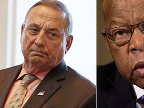 Maine Republican Gov. Paul LePage, left, and Democratic U.S. Rep. John Lewis, right, are pictured in these file photos. (AP Files)