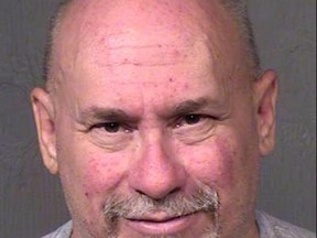 This undated booking photo provided by the Maricopa County Sheriff shows William James Hartwell. (Maricopa County Sheriff via AP)