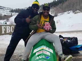 Jamaican bobsled drivers Joel Alexander and Surf Fenlator-Victorian (Jamaican bobsled team GoFundMe page)
