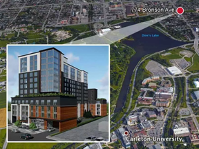 Textbook Suites wants to build 172 bachelor, one-, two- and three-bedroom apartments for university students at 774 Bronson Ave., just south of Carling Avenue and about a kilometre north of Carleton University.