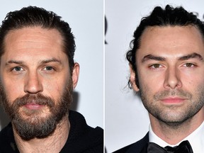 Tom Hardy and Aidan Turner. (Getty Images)