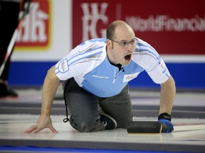 Jean-Michel Menard from Gatineau squeaked his way through the Quebec Tankard to advance to his 10th Brier. (Mike Drew/Postmedia Network)
